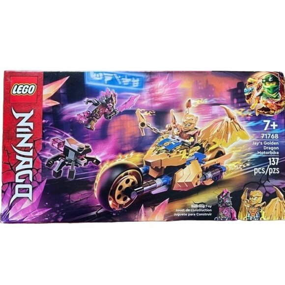 Lego Ninjago 71768 Jays Golden Dragon Motorbike Crystalized Retired New Gift - Picture 1 of 6